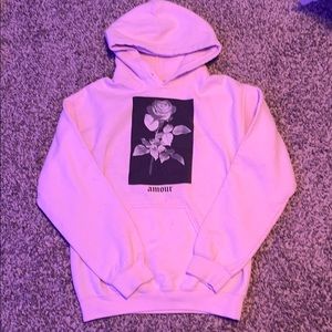 pink flower hoodie